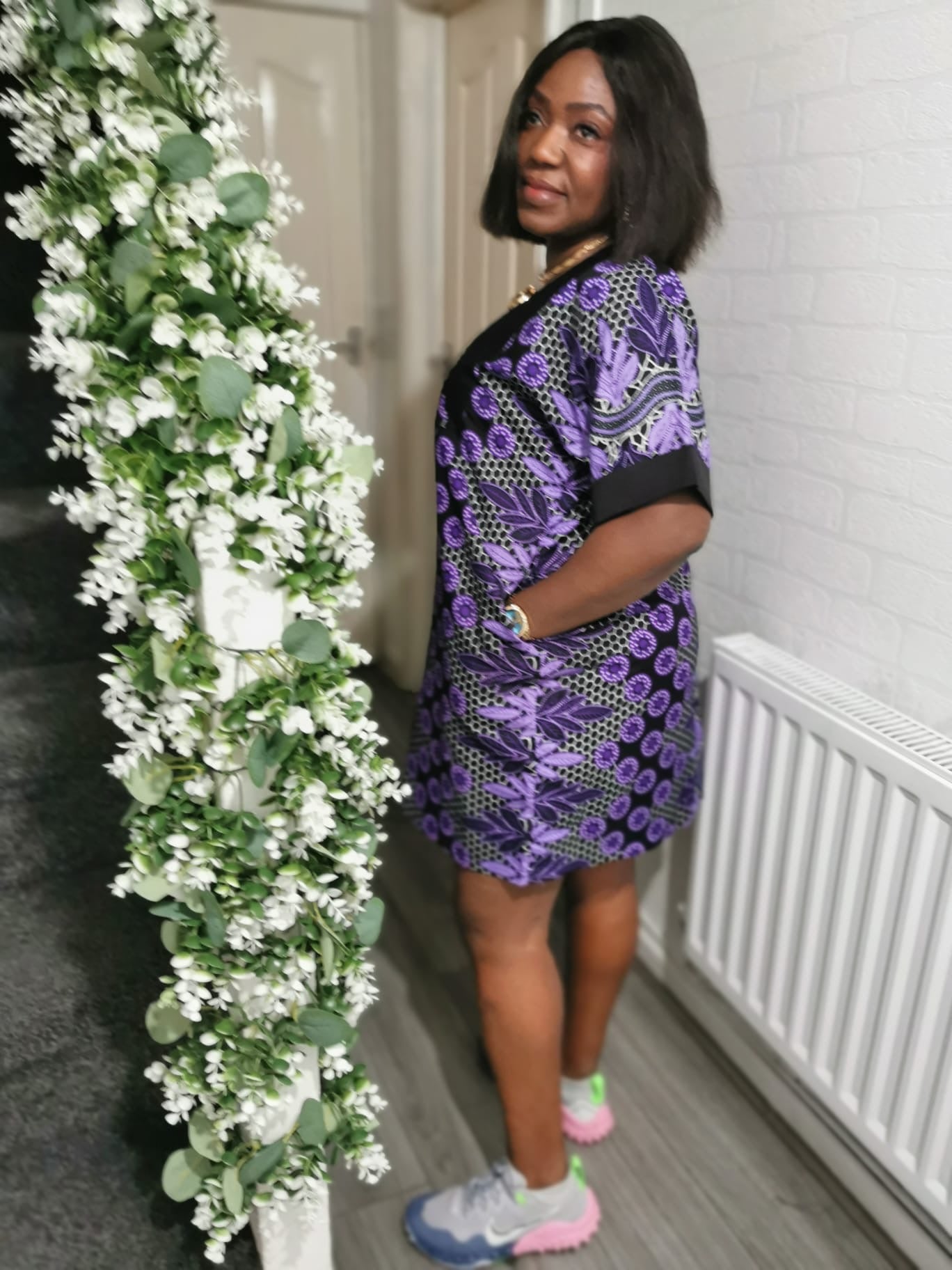 Summer Floral Purple Dress