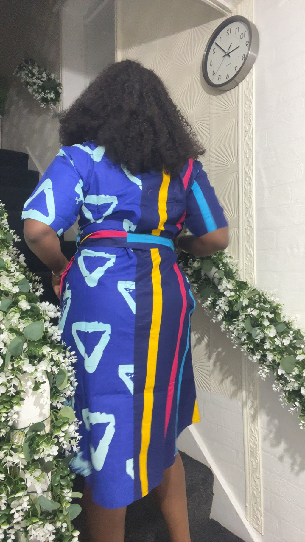 Ankara shirt dress 100%cotton uk size 12