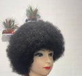 Human Hair Afro Machine Wig - Colour 1 (Jet Black)
