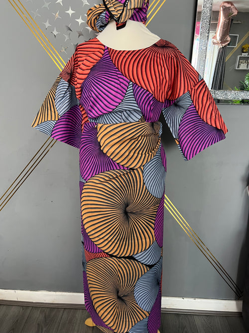 African Ankara Oleku Style (UK Sizes 10-14)