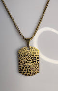 Pendant design in Cartier Men's Gold Necklace - 22 Inches Stainless Steel