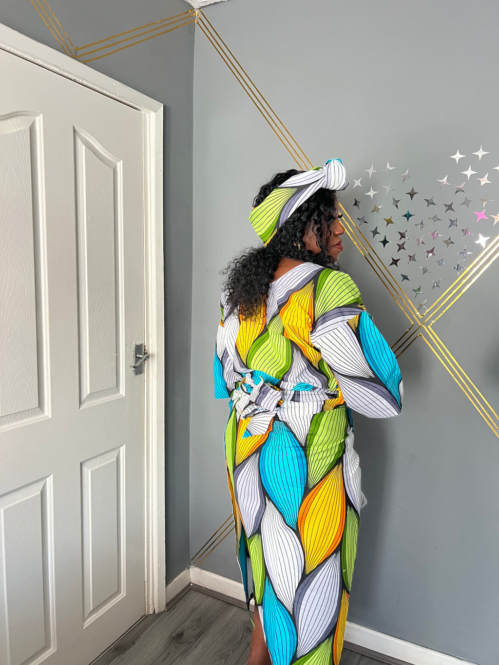 African Ankara Oleku Style - Beautiful Colours (Sizes 10-14)