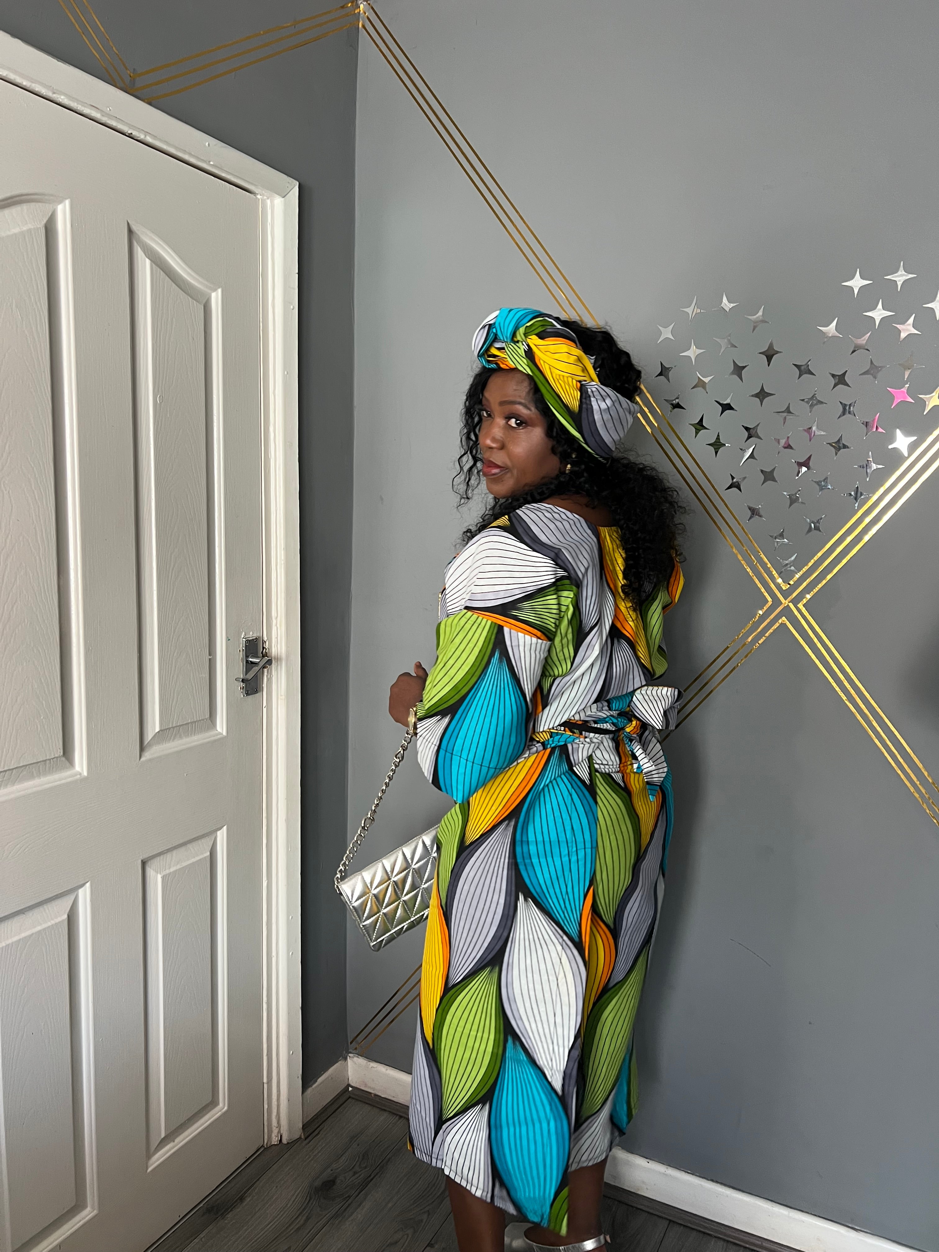 African Ankara Oleku Style - Beautiful Colours (Sizes 10-14)