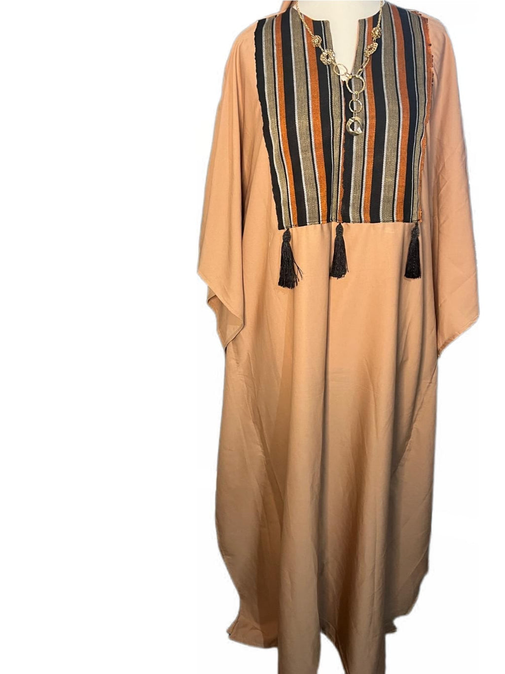 Crepe boubou dress mixed with Aso oke free uk size 12-18